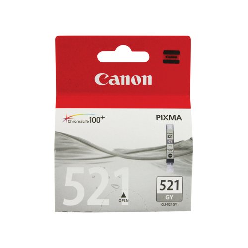 Canon grey ink cartridge, model CLI-521GY