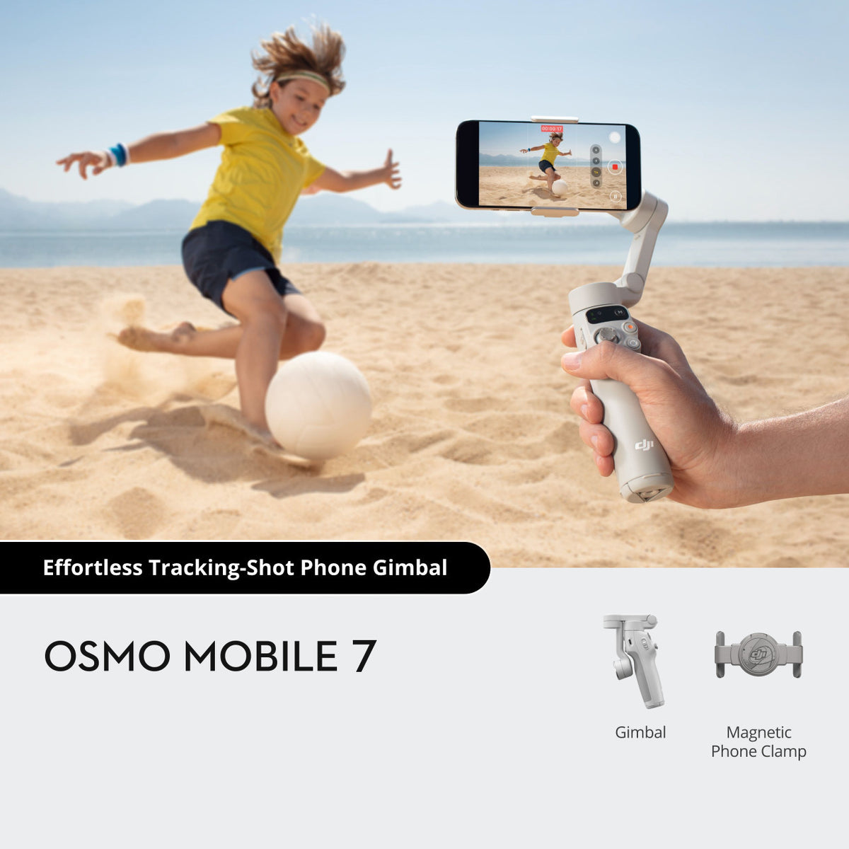 DJI Osmo Mobile 7 Gimbal Stabilizer for iPhone, Android, Built-in Tripod CP.OS.00000406.01