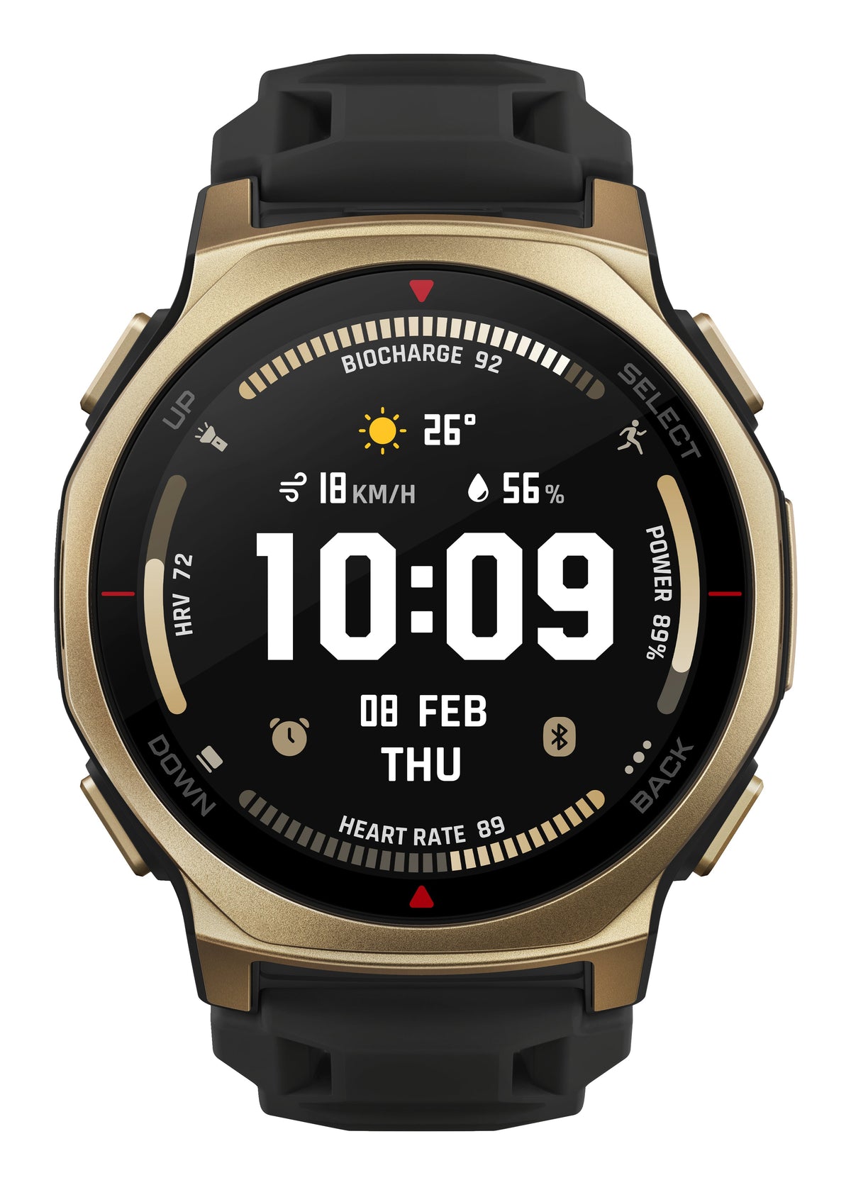 Amazfit T-Rex 3 Pro 44mm Smartwatch, Black Gold 146-W2548GL1N