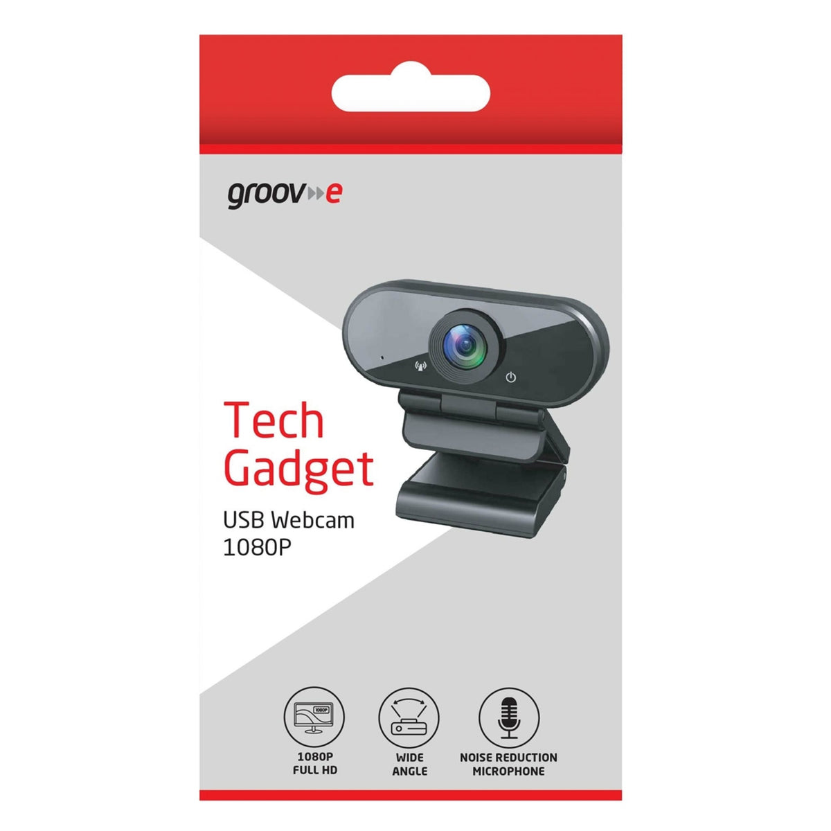 Groov-e 1080p Webcam with Privacy Cover Black GVPC11BK