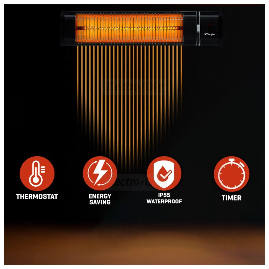 2.5kW Wall Mounted Carbon Indoor & Outdoor Heater | DXOTDRWM25