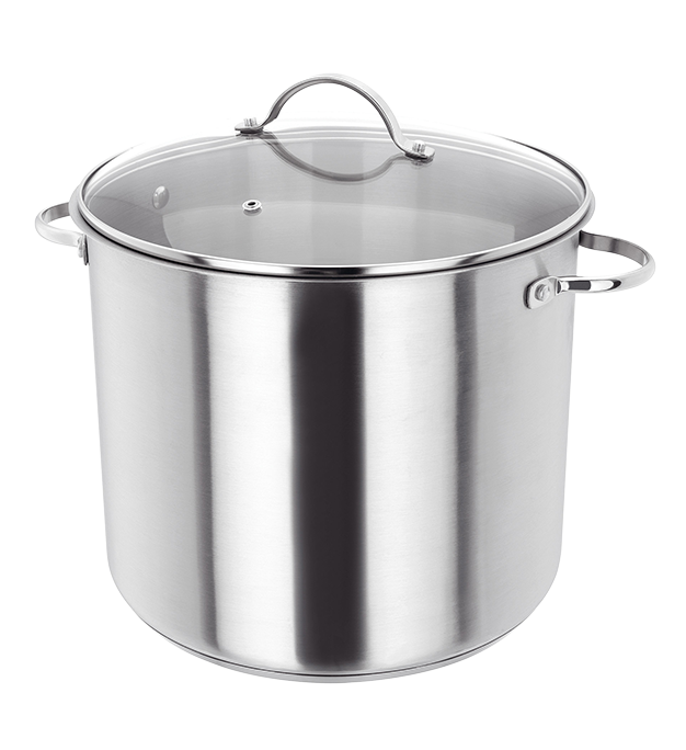 28cm 13L Stainless Steel Stockpot with Glass Lid
