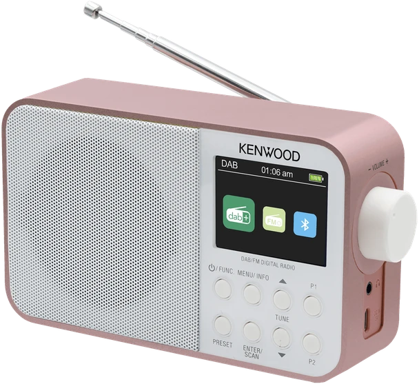 Portable DAB+ Bluetooth Radio Rose Gold