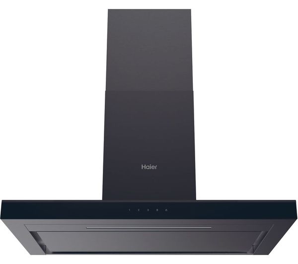 90cm Wall Mounted Flat Cooker Hood | Black