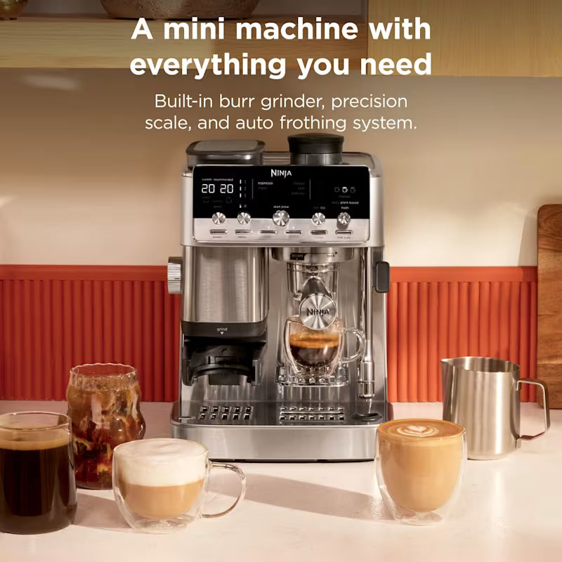 Ninja Luxe Café Mini Plus Espresso & Filter Coffee Machine, Silver ES352UK