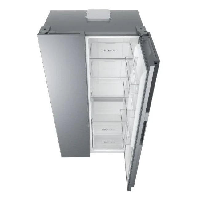 Haier SBS 90 Series 3 528L American Fridge Freezer | 177.5 (H) | Gentle Silver - HSR3918ENPG Redmond Electric Gorey