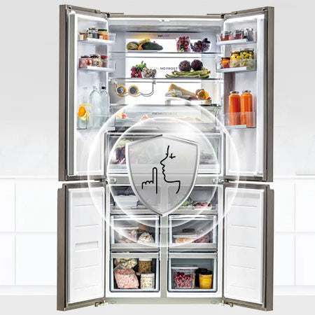 Haier SBS 90 Series 3 528L American Fridge Freezer | 177.5 (H) | Gentle Silver - HSR3918ENPG Redmond Electric Gorey