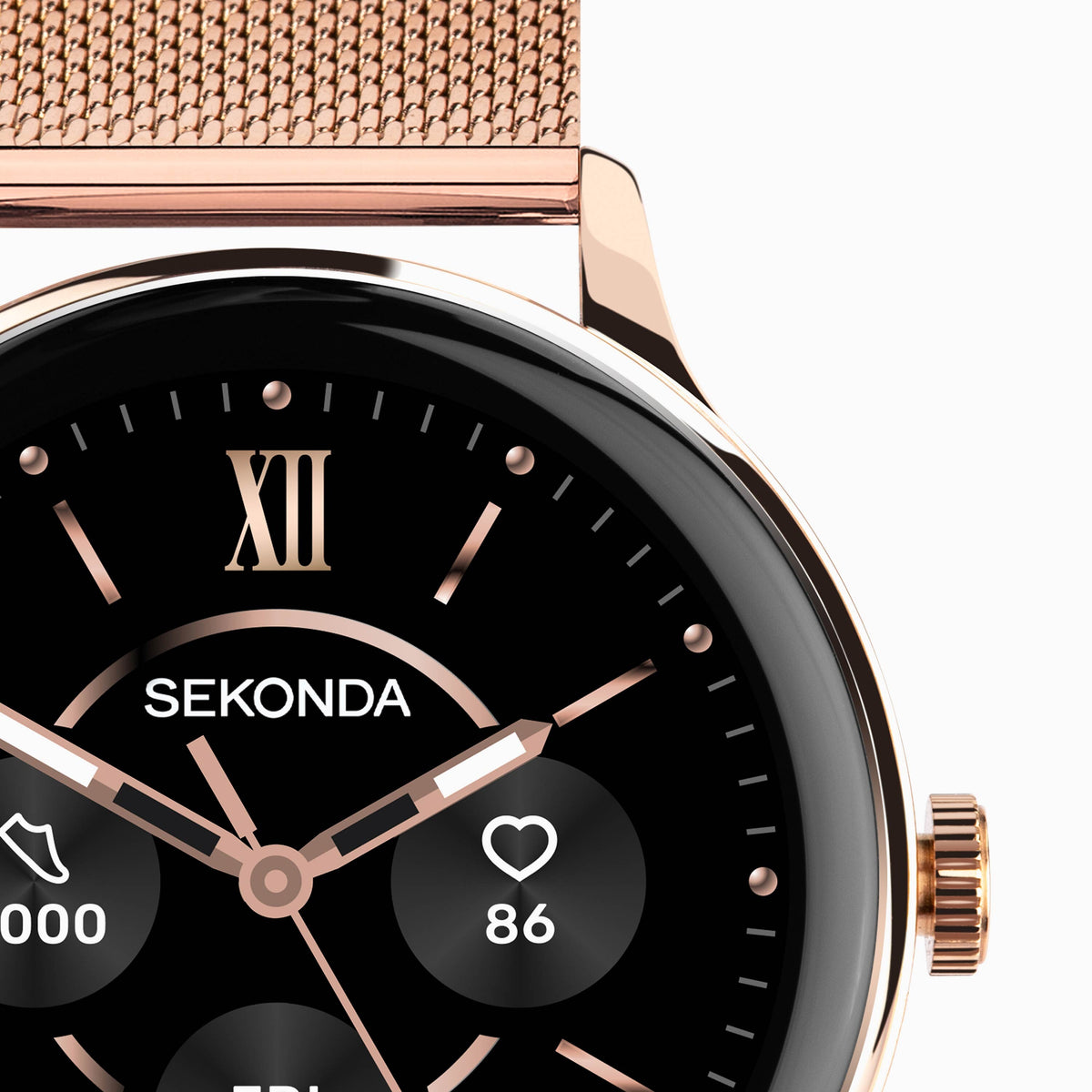 Atom Smart Watch Rose Gold Mesh