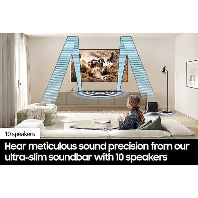 S800D Ultra-Slim 3.1.2 Channel Soundbar with Wireless Subwoofer | Black