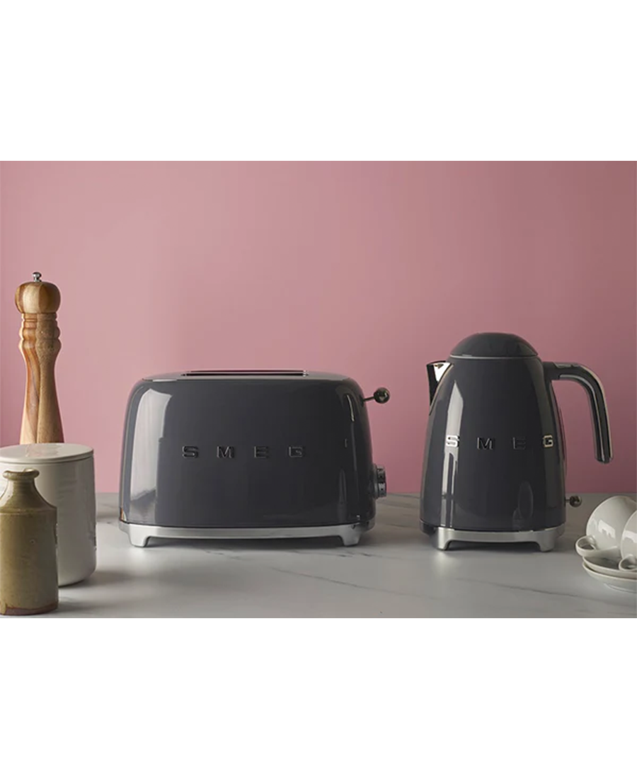 SMEG 50’S RETRO STYLE SLATE GREY 2 SLICE TOASTER TSF01GRUK - Redmond Electric Gorey