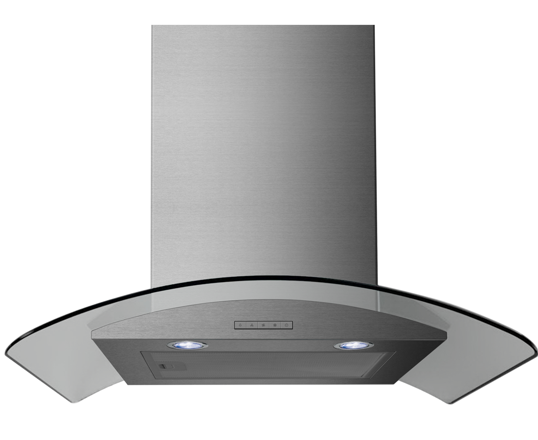 60cm Curved Glass Chimney Hood - Redmond Electric