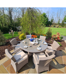 Casino 6 Seater Rattan Outdoor Dining Set RADRGY265 Redmond Electric Gorey