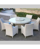 Dunmore 6 Seater Rattan Outdoor Garden Dining Set RADRGY416 Redmond Electric Gorey