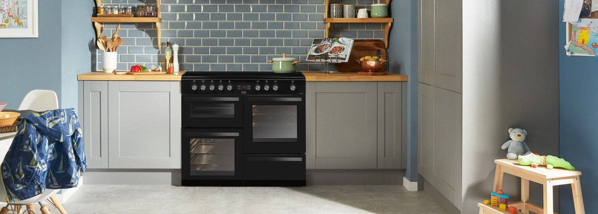 100cm Double Oven Electric Range Cooker | Black | KDVC100K - Redmond Electric Gorey