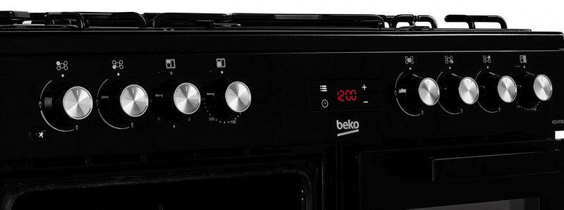 90cm Double Oven Dual Fuel Range Cooker | Black | KDVF90K - Redmond Electric Gorey