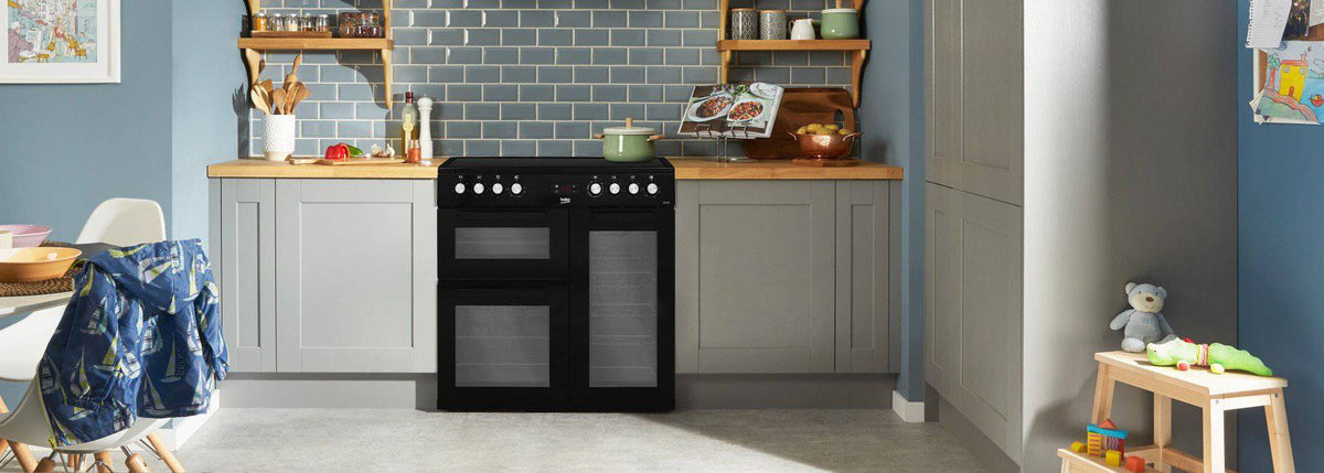 90cm Double Oven Electric Range Cooker | Black | KDVC90K - Redmond Electric Gorey