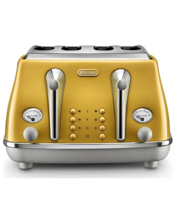 Icona Capitals 4 Slice Toaster | Yellow