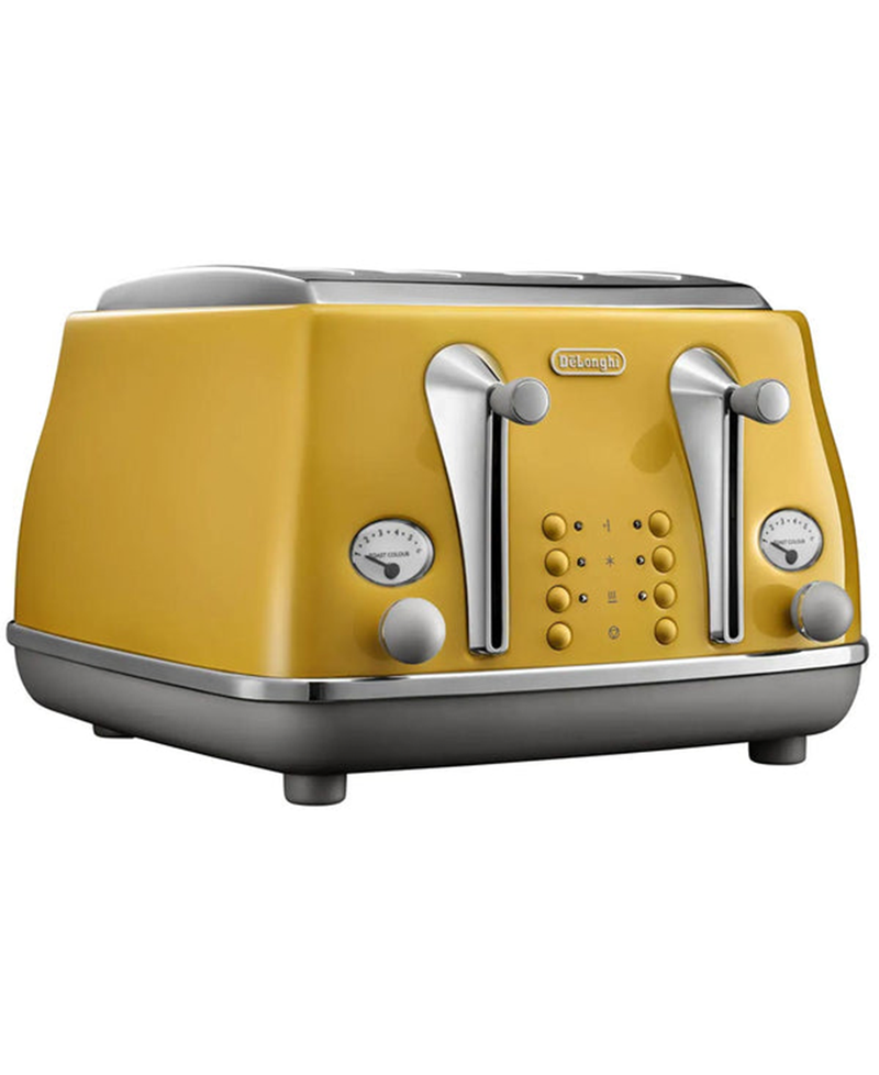Icona Capitals 4 Slice Toaster | Yellow