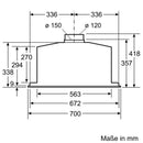 70cm Canopy Cooker Hood - Redmond Electric Gorey
