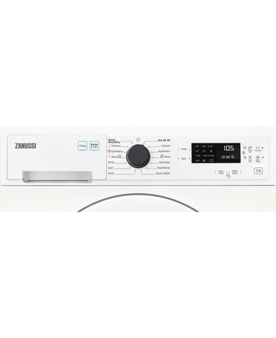 Zanussi 7KG/4KG 1600 Spin Freestanding Washer Dryer - White | ZWD76NB4PW Redmond Electric Gorey