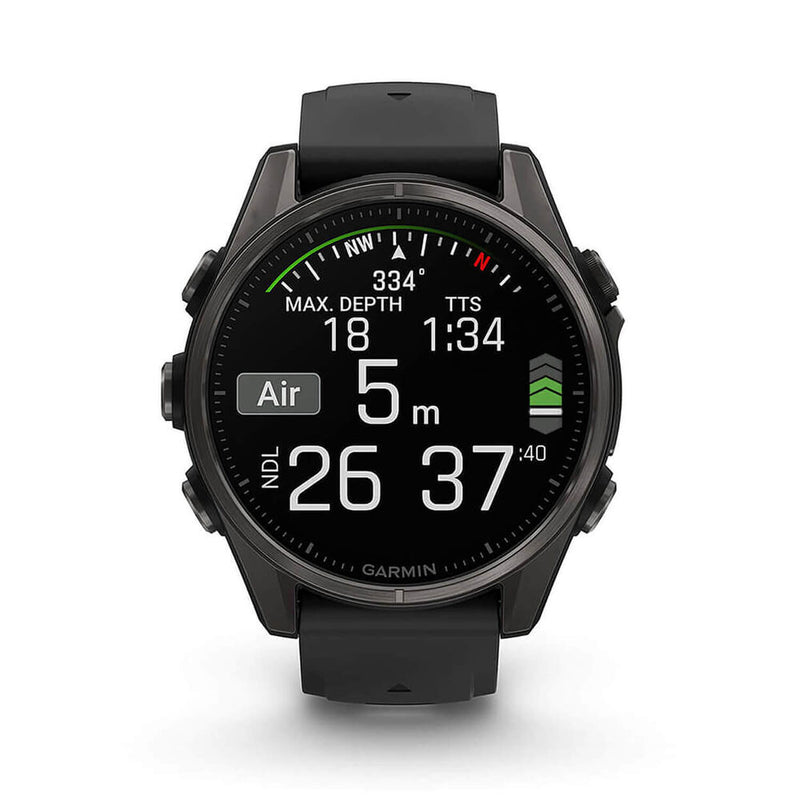 Fenix 8 43mm AMOLED Sapphire Carbon Grey Titanium/Black Black/Pebble Grey Band