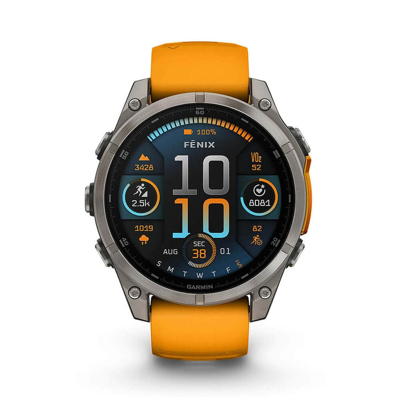 Fenix 8 47mm AMOLED Sapphire Titanium/Bare/Graphite Spark Orange/Graphite Band