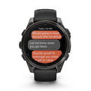 Fenix 8 47mm AMOLED Sapphire Carbon Grey Titanium/Black Black/Pebble Grey Band