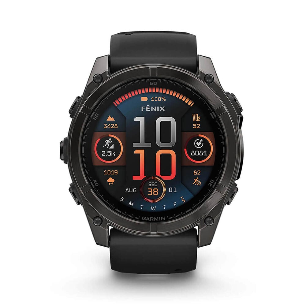 Fenix 8 51mm AMOLED Sapphire Carbon Gray DLC Titanium/Black