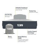Yawn Self Inflating Air Bed With Fitted Sheet | King 01660 Redmond Electric Gorey