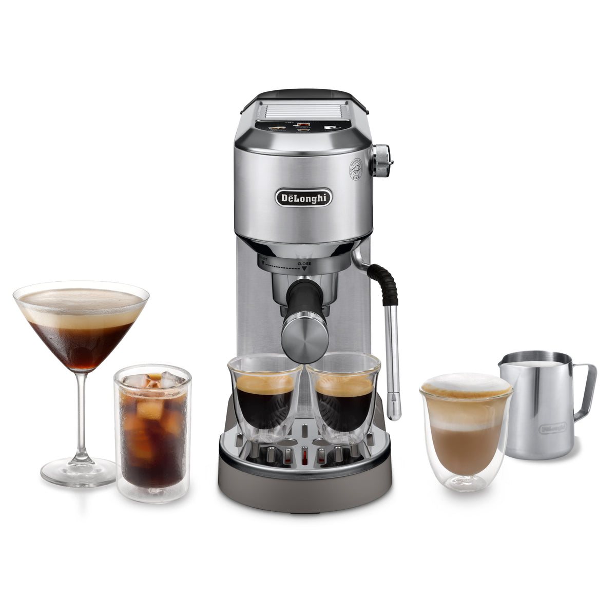 Dedica Duo Espresso Coffee Machine | Metal