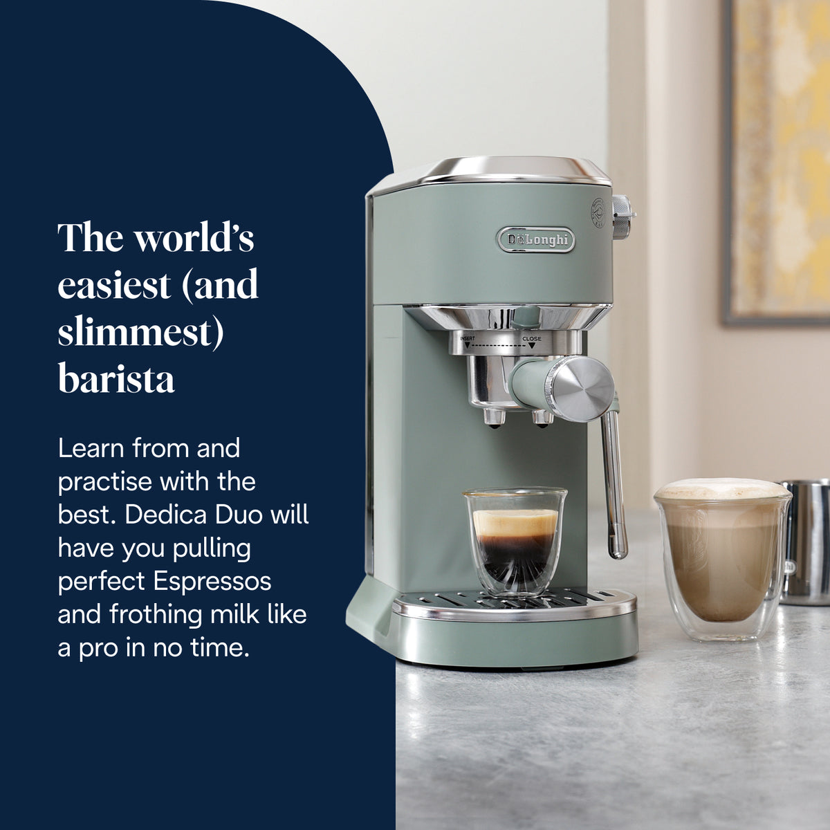Dedica Duo Espresso Coffee Machine Green