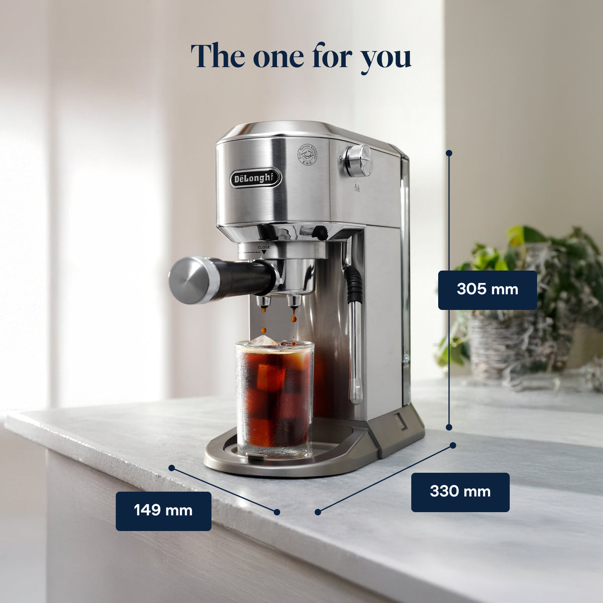 Dedica Duo Espresso Coffee Machine | Metal