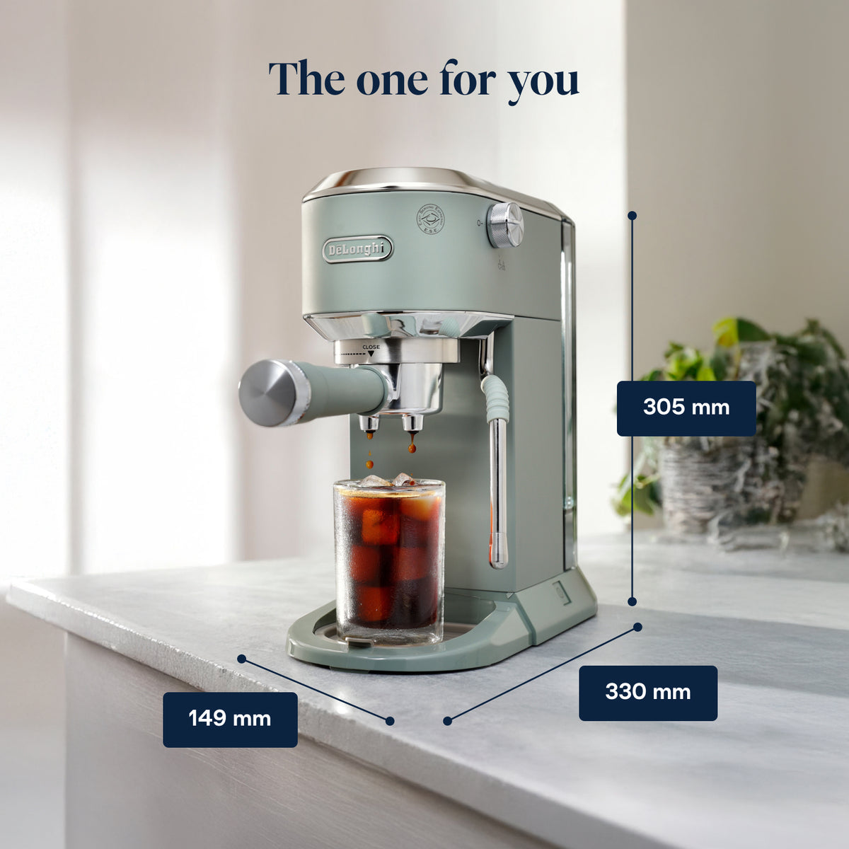 Dedica Duo Espresso Coffee Machine Green
