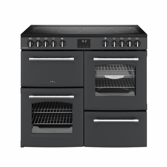 Farmhouse 100cm Electric Ceramic Range Cooker Anthracite | 444411825