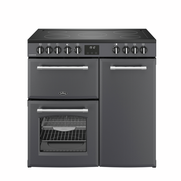 Farmhouse 90cm Electric Ceramic Range Cooker Anthracite | 444411816