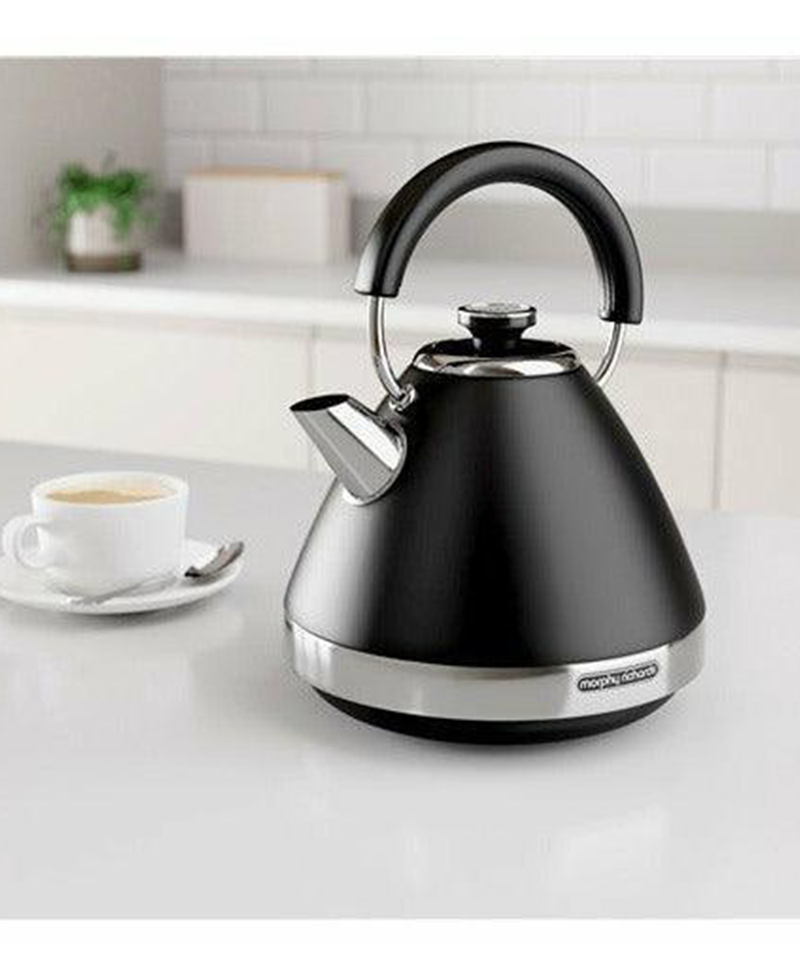 Morphy Richards 1.5L 3000W Venture Pyramid Kettle | Black - 100131 Redmond Electric Gorey