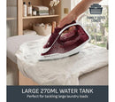 Express Steam 2600W Steam Iron White & Ruby Red