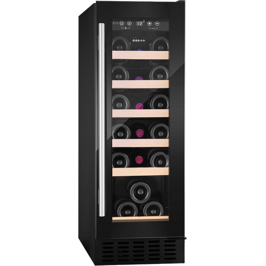 30cm 20 Bottle Freestanding Undercounter Wine Cooler – Black
