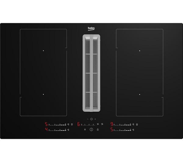 Beko 80cm Induction Hob with Integrated Vented Extractor | Black - HIXI84700UP Redmond Electric Gorey