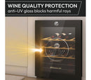 H-WINE 500 34 Bottle Wine Cooler – Black | HOWC034K