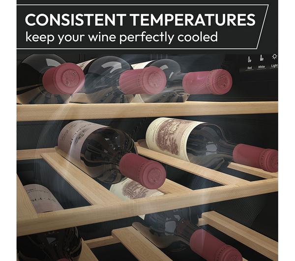 H-WINE 500 34 Bottle Wine Cooler – Black | HOWC034K