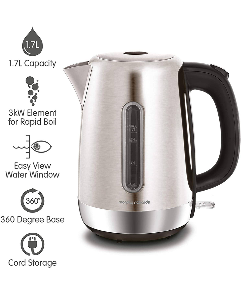 Morphy Richards 1.7L Equip Jug Kettle | Stainless Steel 102786 Redmond Electric Gorey