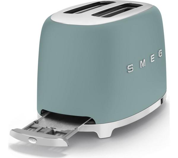 50's Style 2-Slice Toaster Matte Emerald Green