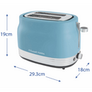 Hanley 2 Slice Toaster Retro Blue