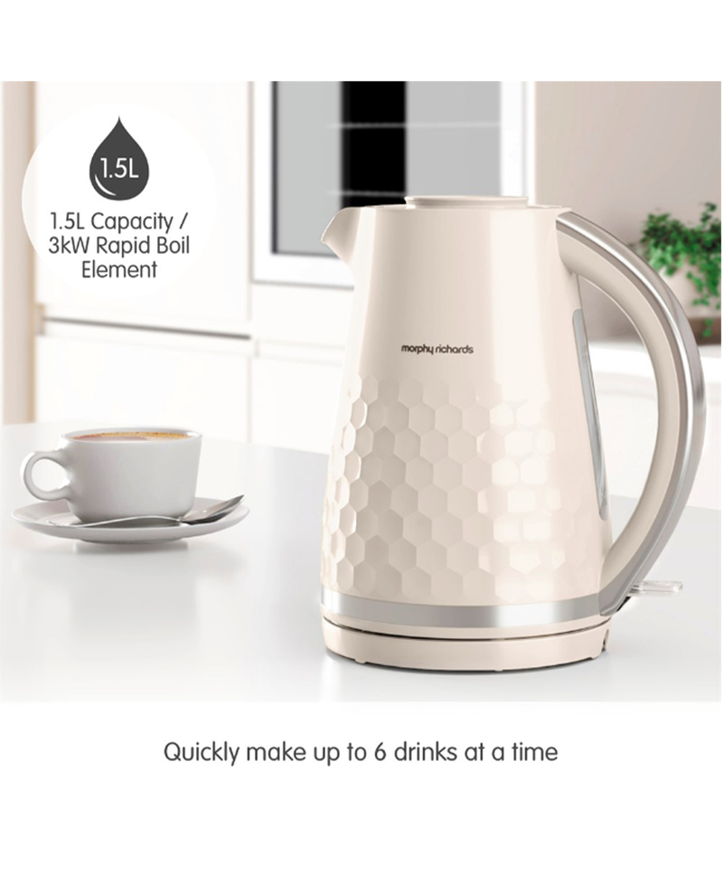 Morphy Richards 1.5L Hive Jug Kettle | Cream 10827 Redmond Electric Gorey