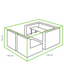 Winza Premium Outdoor Cover | Fits Cube Lounge Set - 140 x 140 x 70 cm 10868 Redmond Electric Gorey