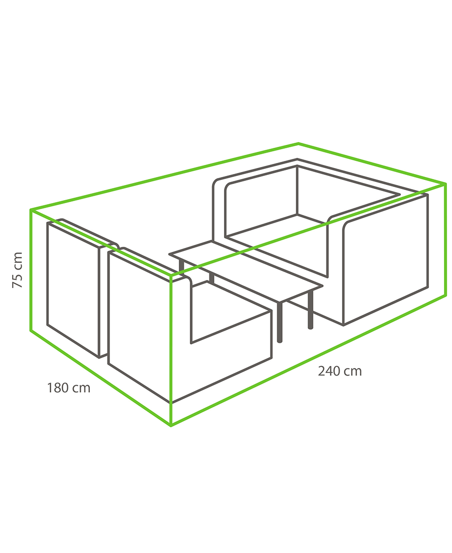 Winza Premium Outdoor Lounge Set Cover | Fits Sets - 240 x 180 x 75 cm 10875 Redmond Electric Gorey
