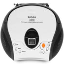 Lenco SCD-24 Portable FM Radio And CD Player, White SCD-24WHITE Portable Radio & CD Player