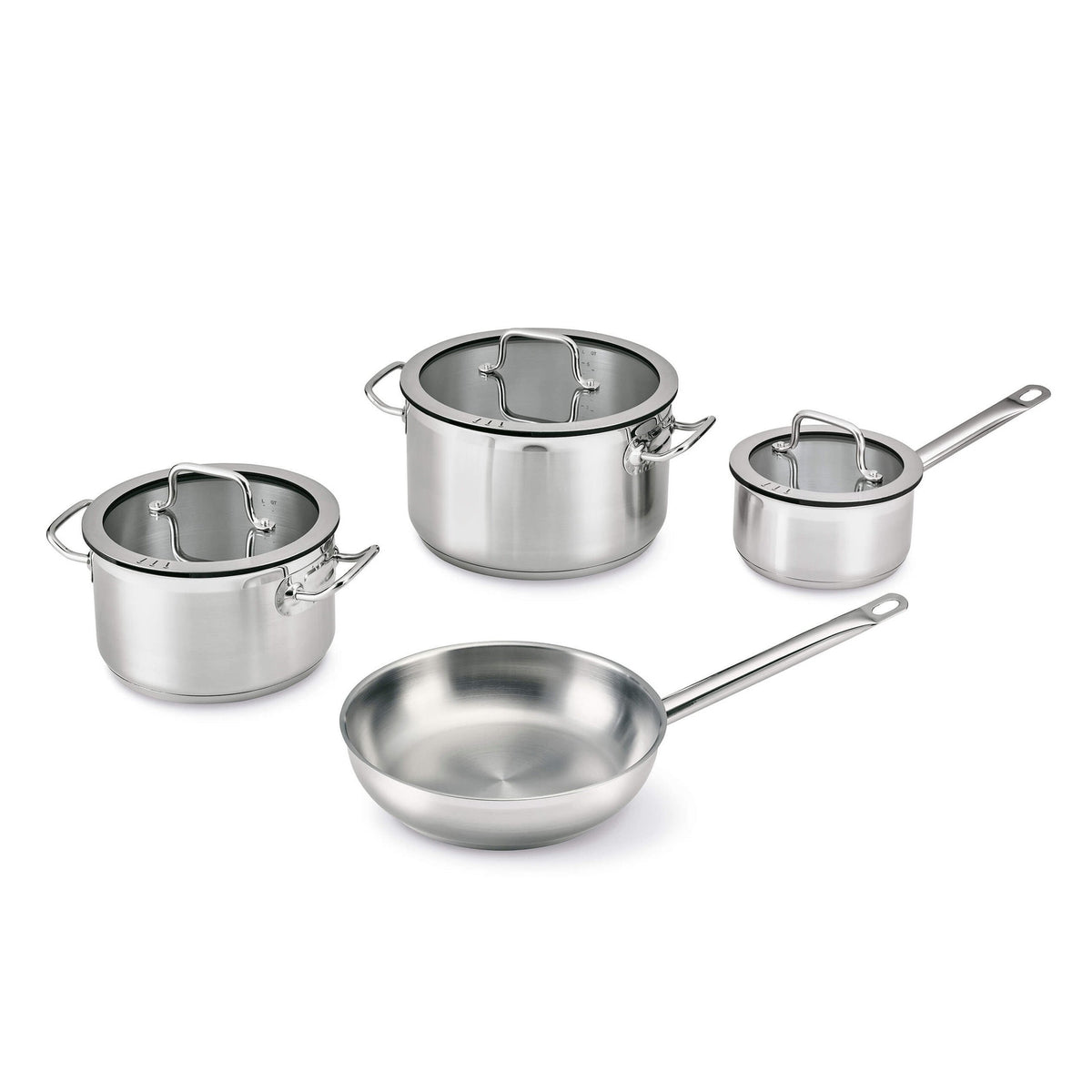 BergHOFF Hotel Downdraft 7-Piece Stainless Steel Cookware Set 1132008