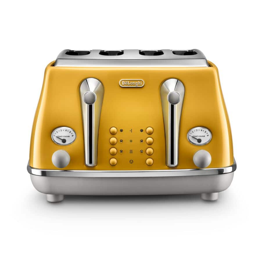 Icona Capitals 4-Slice Toaster - Yellow